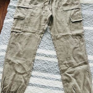 Nicole Miller Men's Cargo Pants - Olive